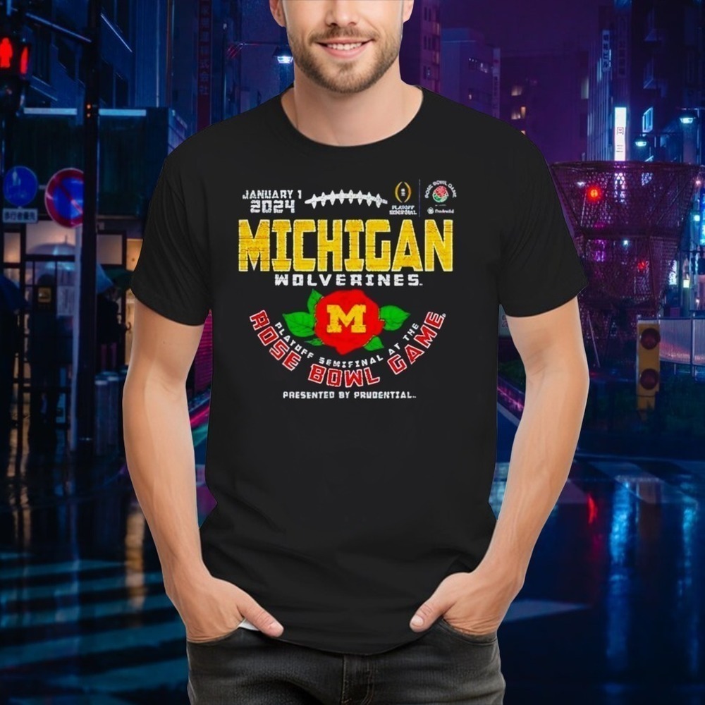 Michigan Rose Bowl  Cfp Semi  Flower Tshirt